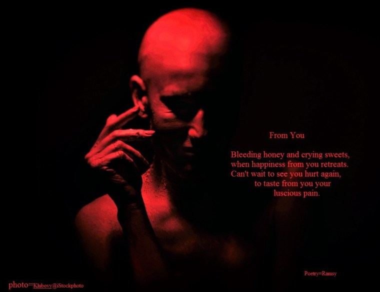 Portrait of a white/red human