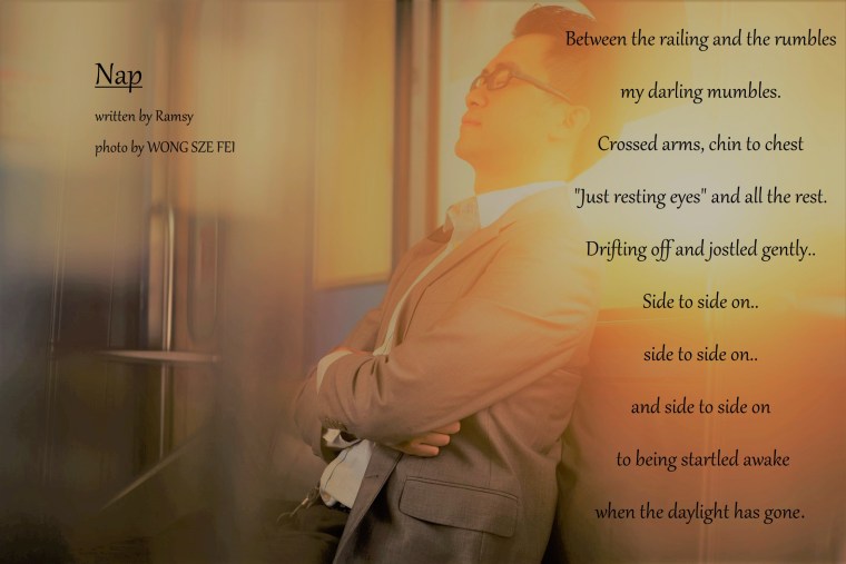 Napping inside train