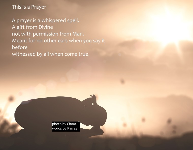 Easter Sunday concept: Silhouette of prayer woman kneeling and praying over autumn sunset background