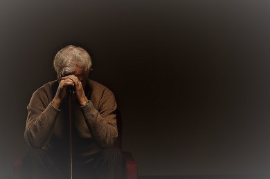 Elder man with depression