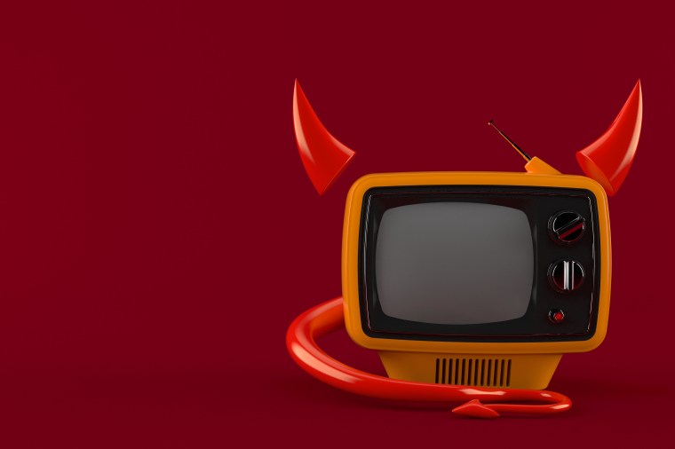 TV with horns and tail