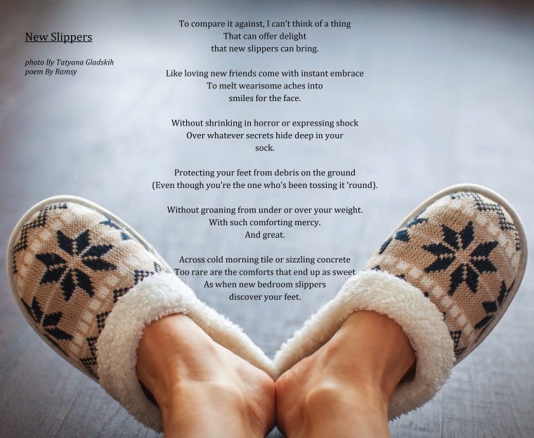 Slippers on women's legs